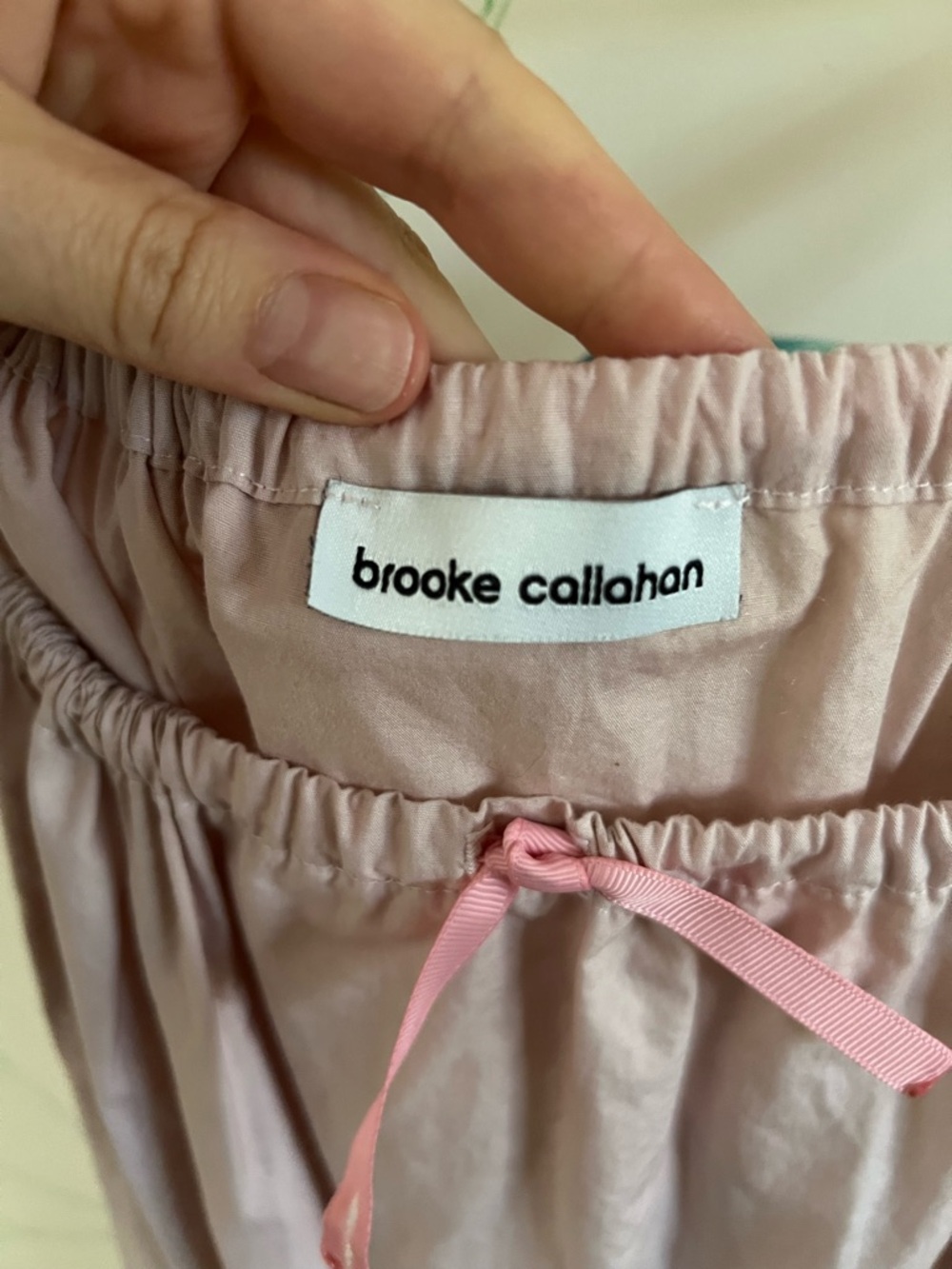 Brooke Callahan Blush Pink cotton dress with Pink Straps - Picture 2 of 5